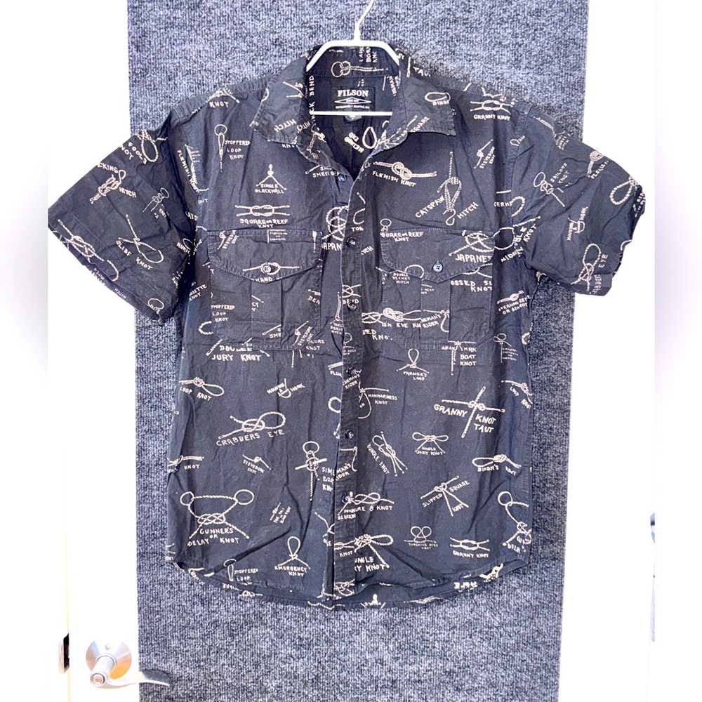 Filson feather cloth shirt with sailor print size small